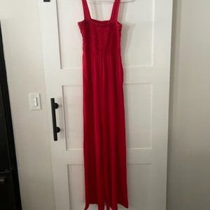 Smocked Top Jumpsuit with Pockets